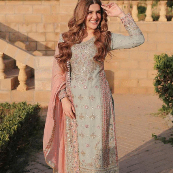 beautiful pastel traditional dress