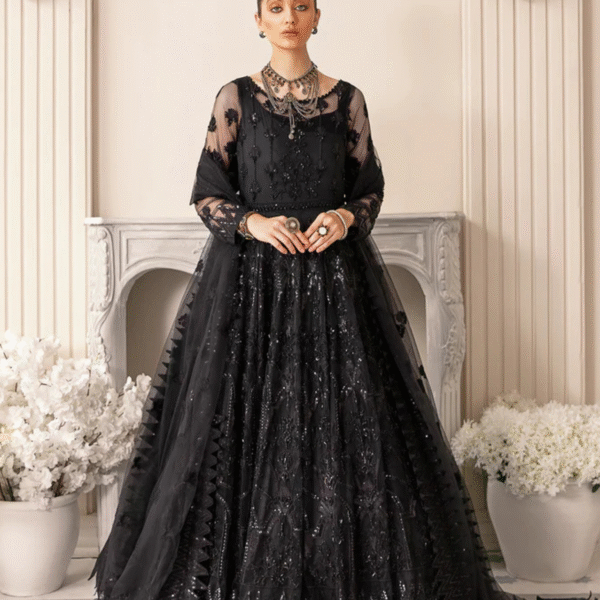 Vritra Embroidered Net Elegance hand embellished